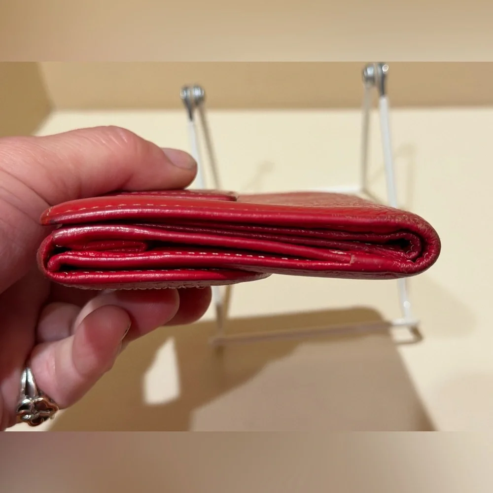 Christian Dior 2006 Red Leather 3/4 bifold